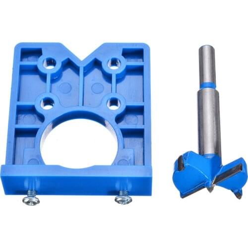 35mm Hinge Jig ABS Concealed Hinge Hole Jig For Kitchen Cabinet Doors With Drill Bit Tool For Carpentry