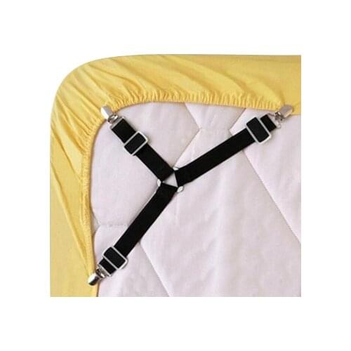 4PCS Bed Sheet Elastic Grippers Belt Fastener Bed Sheet Clips Mattress Cover Blankets Holder Home Textiles Organize Gadgets