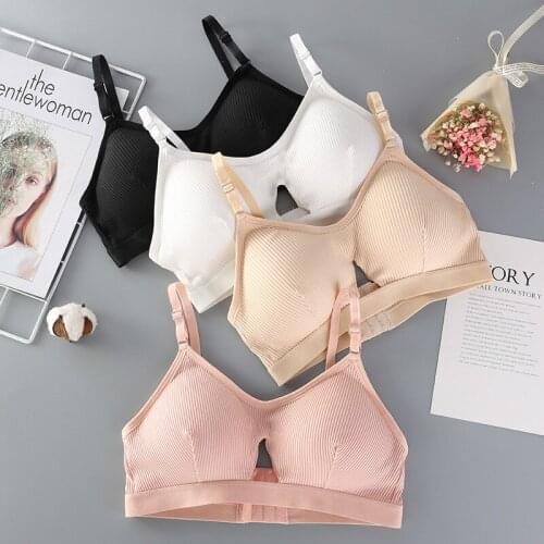 Linbaiway Sexy Lingerie Bra Women Cotton Bralette Adjustable Backless Crop Top Padded Camis Intimates Female Vest Bra Brassiere