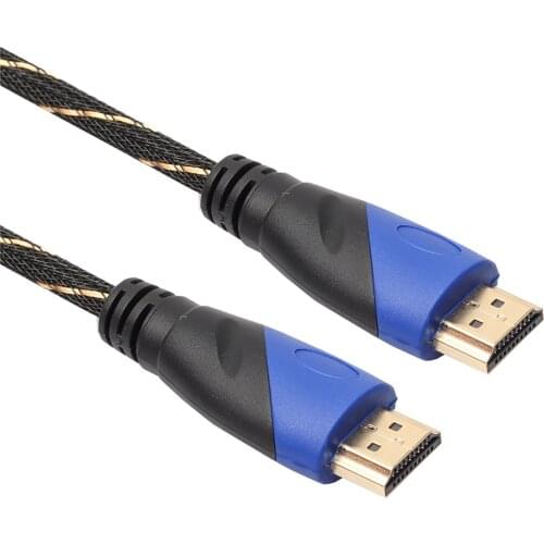 0.5M 1M 1.8M 3M 5M 10M 15M Nylon HDMI-compatible Cable Hdim Male to Male Video Cable 1080P Premium High Speed Lead Ultra HD TV