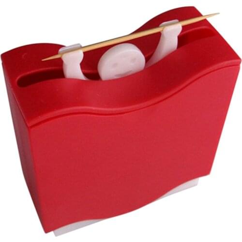 1/5pcs Lifting Man Type Toothpick Dispenser Automatic Toothpick Box Household Supplies D1