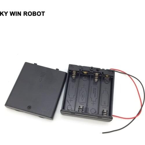 1pc Black 4 AAAA Battery Holder Box Case With Switch New 4AAAA 4A Battery Holder Box Case With Switch