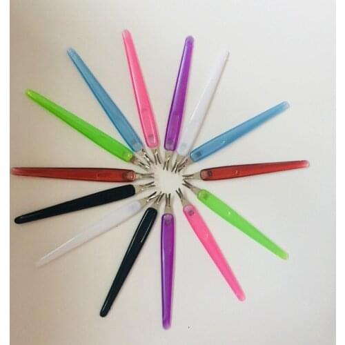 10Pcs / lot New skin fork to old skin push nail tool trim nail tool plastic handle to old skin push