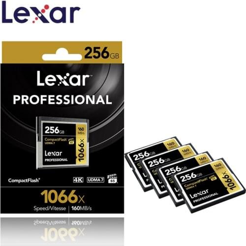 100% Original Lexar CF Card 1066x Memory Flash Card 256GB High Speed 160MB/s cartao de memoria For UHD 4K Video Camera memoria
