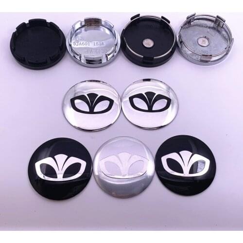 4pcs 56mm or 60mm Daewoo Car Logo Wheel Center Cap Rim Badge Covers Decal Auto Refit Creative Decoration Emblem Sticker Styling