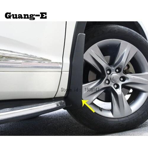 Car cover styling fender soft mudguard protection detector flap splash mud guard 4pcs for Toyota Highlander 2015 2016 2017