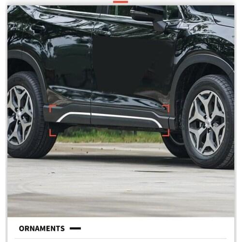 For Subaru Forester 2019 2020 2021 ABS Chrome Side Door Car Body Molding Strips Cover Trim 4pcs Car Styling