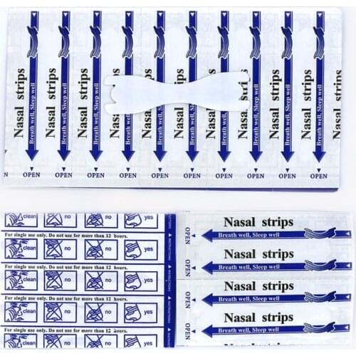 500pcs/lot (66x19mm) High Quality Better Breath Large Nose Plaster Stop Snoring Congestion Nasal Strips