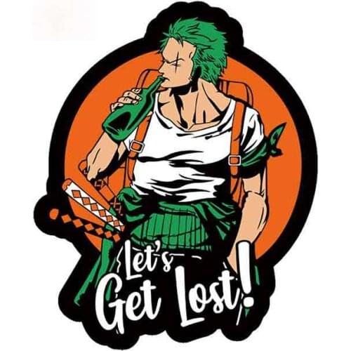 Personality One Piece Personality Creative Roronoa Zoro Car Stickers Surfboard Fine Decal Car Accessories Apply To Car Window