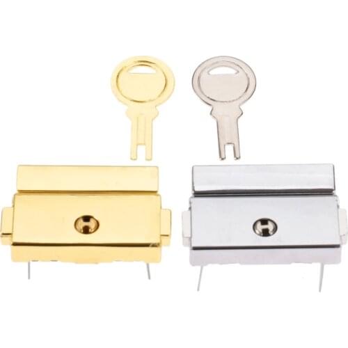 Lock Key Toggle Latch Hasp Gold/Silver Zinc Alloy Buckle Clip Clasp Box Case Chest 33mm*25mm Furniture Hardware with screws