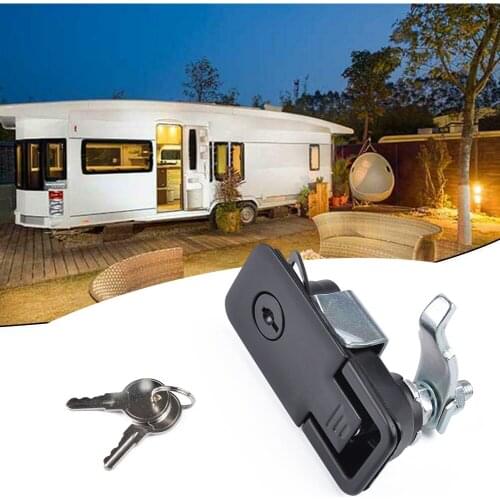 Black Toolbox Compression Locks Latch with Keys for Toolbox Camper Trailer Truck Caravan RV