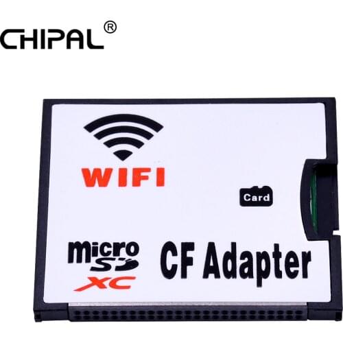 CHIPAL WIFI Adapter Memory Card TF Micro SD to CF Compact Flash Card Kit Microsd/sdxc/sdhc Type I Converter for Digital Camera