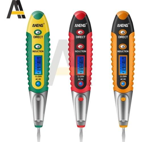 Digital Test Pencil Tester AC/DC 12-250V Electrical Voltage Detector Pen LCD Display Screwdriver for Electrician Tools