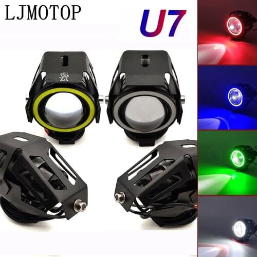 125W Motorcycle Headlight 3000LM Low Beam Flash U7 light LED auxiliary For Honda CB919 CBR600 F2,F3,F4,F4i NC700S NC700X VTX1300