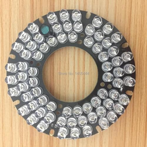 Lihmsek 72 IR LEDs Infrared IR Illuminator For CCTV Camera 90 Degree 940nm Invisible at night no red exposure Bulb 12V DC