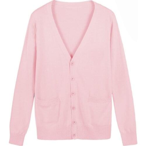 Japanese Girls Cardigan Sweater Love Live Cosplay Costume Love Live Nico Yazawa Sweater School Uniform Pink Long Sleeves Knitted