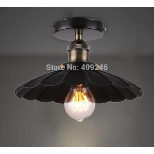 LOFT Edison American Country loft Black Umbrella Diameter (25cm) Retro Ceiling Light