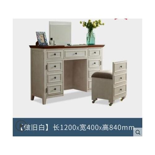 Small family solid wood dressing table bedroom Nordic dressing table modern minimalist mini dressing table