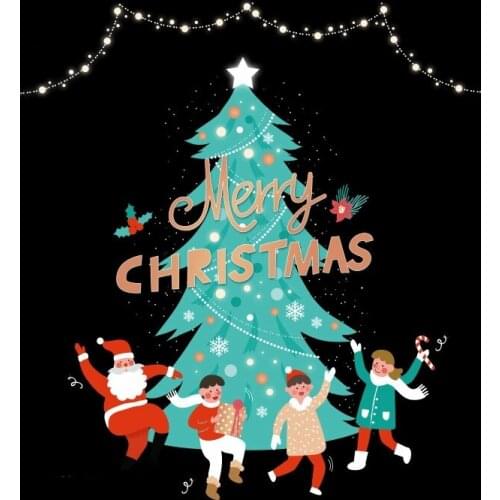 Cartoon christmas Christmas Tree Stickers On Clothes Patches DIY Iron On Patches For Clothing Heat Transfer T-Shirt Stickers