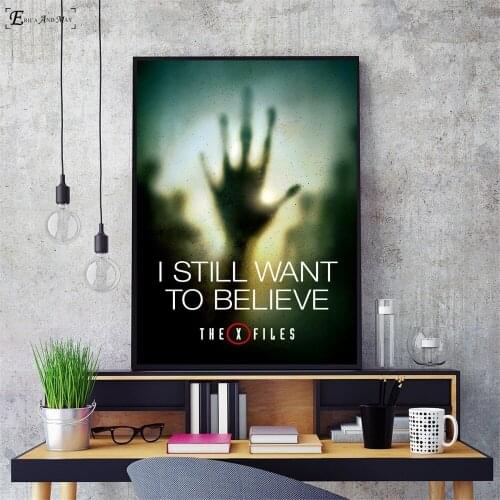 I Want To Believe X File Movie Posters and Prints Wall art Decorative Picture Canvas Painting For Living Room Home Decor Unframe