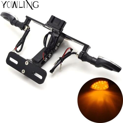 Motorcycle license plate frame equipped steering lamp license plate for HONDA CBR600RR F5 CB400 CB1300 hornet 600 250 CBR125R