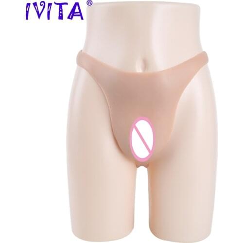IVITA Realistic Silicone Panties Fake Vagina For Sexy Crossdresser Transgender Shemale Drag Queen Cosplay