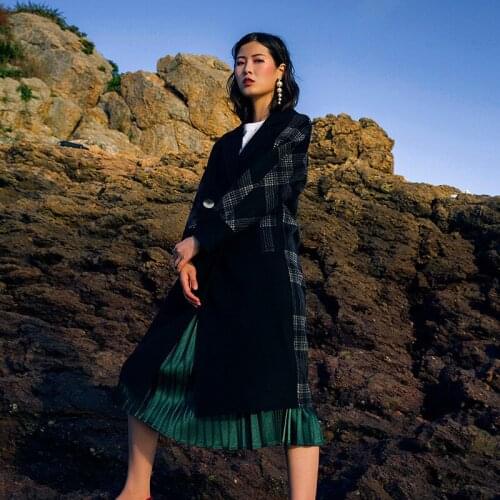 Wool Coat Women Spring Autumn Ladies Coats and Jackets Double Sided Long Jacket Korean Abrigos Mujer Invierno 2020 2136 YY517