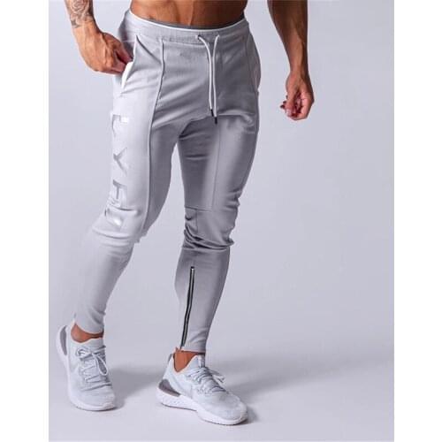 Gym Fitness Pants Men Jogging Sweatpants Cotton Sportswear Skinny Trouser Bodybuilding Training Clothing Sport Running Pants Men