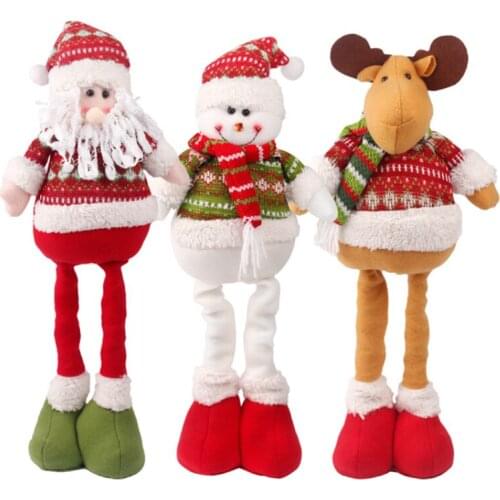 Interchangeable Stretch Christmas Gnomes Snowman Plush Dolls Standing Figurine Indoor Christmas Decoration Christmas Toy