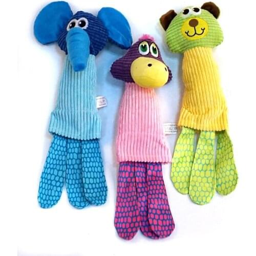 Dog Toys Pet Puppy Chew Plush Bear & Elephant Toys Shape Designs Training Dog Chew Toys Durability Interactive Dog Accessories