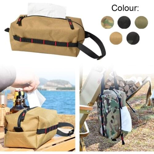 Camping Toilet Paper Holder Bag Outdoor Tissue Hanging Tissue Storage Organizer Home Camping Storage Bag Tent Canopy Accessories