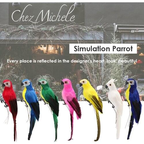 Creative Foam Feather Artificial Parrot Imitation Bird Model Home Ornament Lawn Figurine Ornament Animal Bird Garden Bird Prop