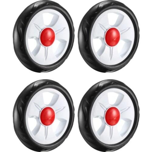 Uxcell Plastic Swivel Pulley Wheel 152mm/6inch Dia Single Wheel 6mm Mounting Hole, 4pcs 139mm