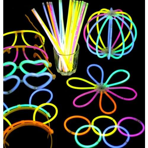 Party Fluorescence Light Glow Sticks Bracelets Necklaces Neon For Wedding Party Glow Sticks Colorful Glow Stick 100 Pcs