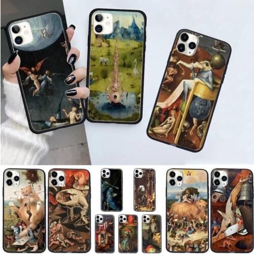 Hieronymus Bosch Dutch painter art painting high quality Phone Case for iPhone 11 12 pro XS MAX 8 7 6 6S Plus X 5S SE 2020 XR