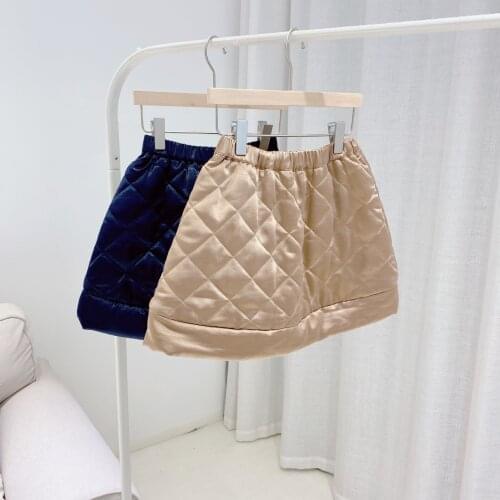 Girls Skirts Autumn Winter Kids Fashion Plaid Skirts Korean Solid Velvet Thicken Skirt for Girls 2-9 Year Girls Winter Clothes