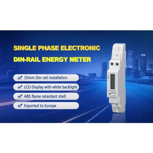 1p Single Phase Din Rail Electric Power Smart Analog LCD Digital Energy Meter/Kwh Energy Meter/Kilo Watt Hour Meter COUNTER