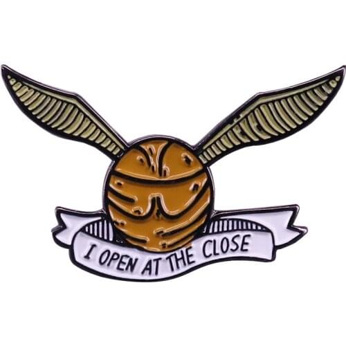 Magic School Enamel Pin I OPEN AT THE CLOSE Clothes Shirt Jeans Brooch Badge Charm Pins Metal Brooches for Women