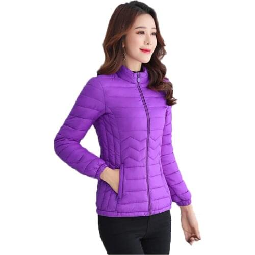 Autumn winter parka coat women red purple green L-6XL plus size jacket 2019 new long sleeve fashion loose warmth clothing LR516