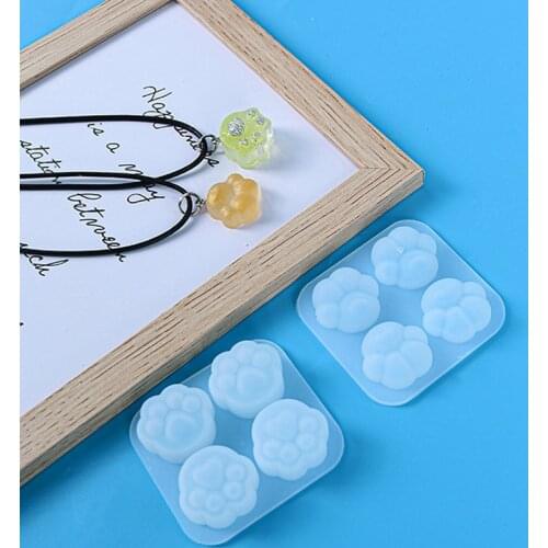 1PC Cat Paw Silicone Mold Dog Paw Mold Animal Clear Mold for UV Resin Decoden Cabochon DIY Resin Molds for Jewelry Making Tools