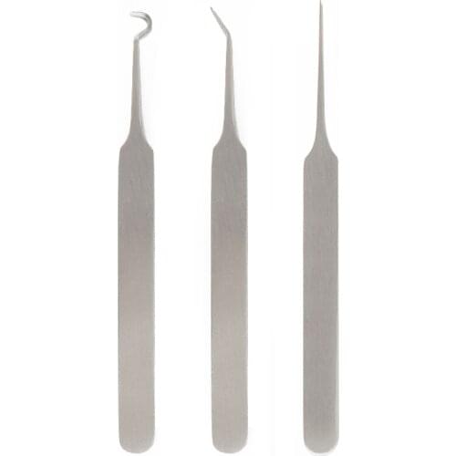 1pc Stainless Steel Blackhead Acne Cell Clip Bend Curved Facial Extractor Blackhead Acne Tweezers Needle Facial Skin Cleaning