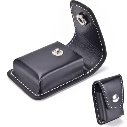 1Pc Windproof Zip Cigarette Lighter Gift Bag Small Box Case For Zippo Super Match High Leather Cover Men Box Holde