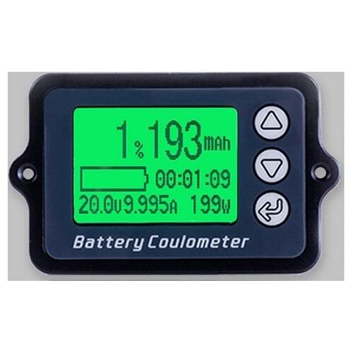 8-100v battery level display coulomb meter battery capacity indicator with shell lithium iron phosphate current voltage meter