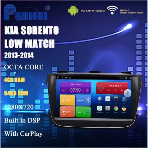 Hi-Fi Car DVD GPS for Kia Sorento (Low match) 2013-2014 Car Radio Multimedia Video Player Navigation GPS Android 10.0 double din