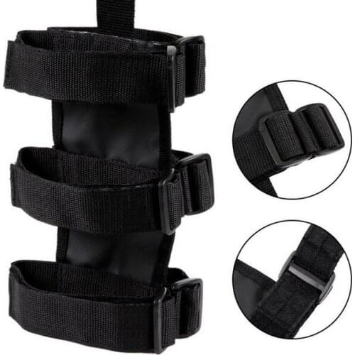 Car SUV Truck Black Nylon Roll Bar Portable Fire Extinguisher Holder Strap Black
