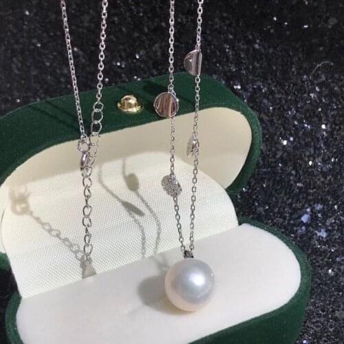 Beautiful Hot 925 Sterling Silver Necklace Findings Jewelry Base Settings Mountings Parts for Akoya Edison Pearls, Coral, Jade