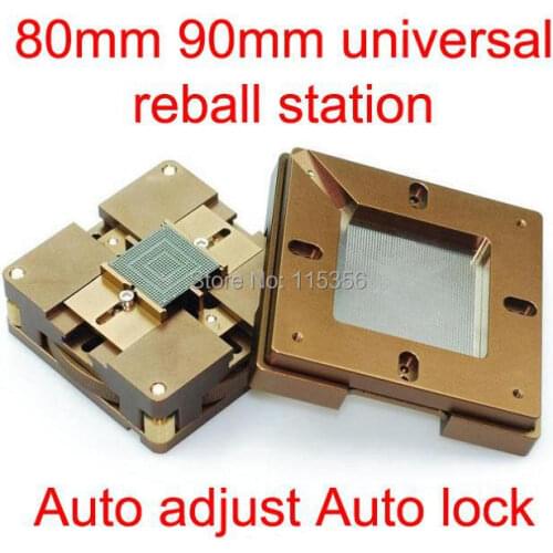 Free shipping 80mm/ 90mm BGA Reballing Station, auto adjust universal reball station BGA chip stencils holder jig