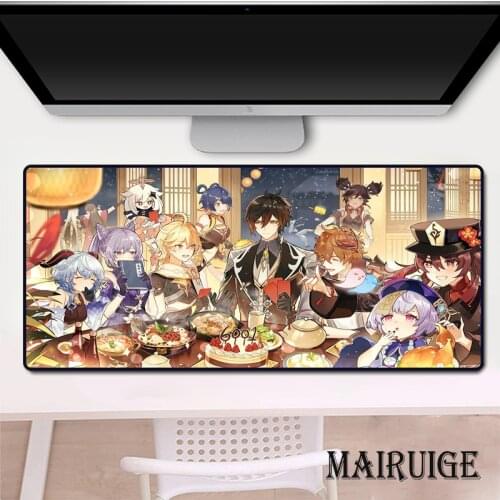 Genshin Impact Large Mouse Pad Anime XXL Keyboard Overlay Desk Mat Desktop Computer Gaming Accessories PC Gamer Mousepad Carpets