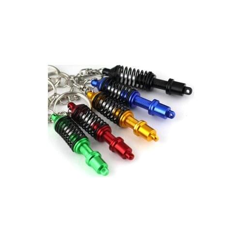 10pcs shock absorber model car keychain hombre high quality llaveros key holder creative portachiavi bijoux free shipping