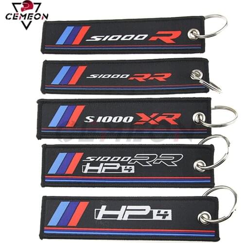 Motorcycle keychain pendant For BMW S1000 R RR XR S1000R S1000RR S1000XR S1000RR HP4 badge embroidery key ring